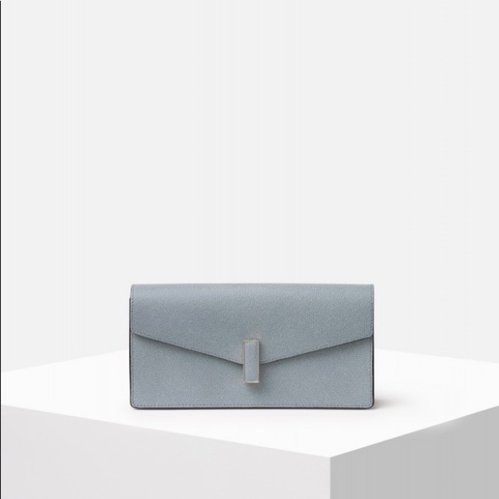 Valextra Iside Clutch Smokey Blue